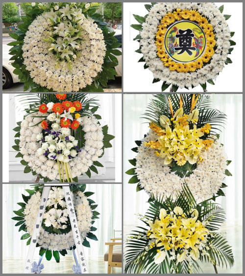 四川绵阳江油市三合镇高坪村花圈速递